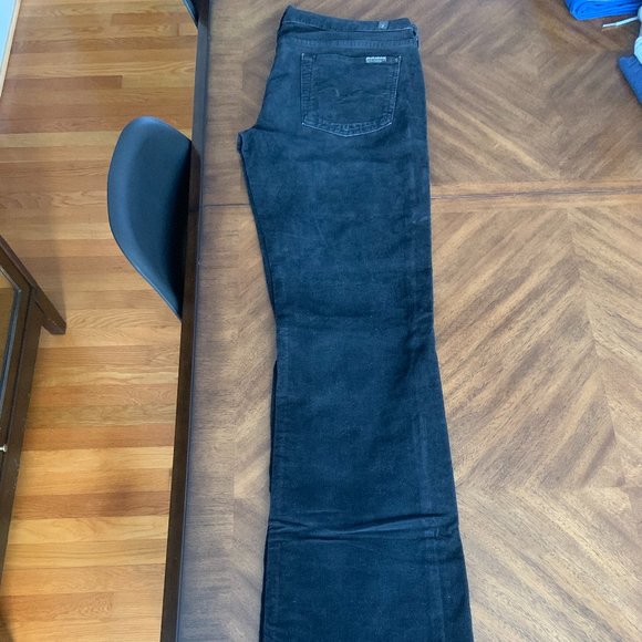 7 FOR ALL MANKIND black corduroy bootcut jeans 30 - Picture 1 of 5